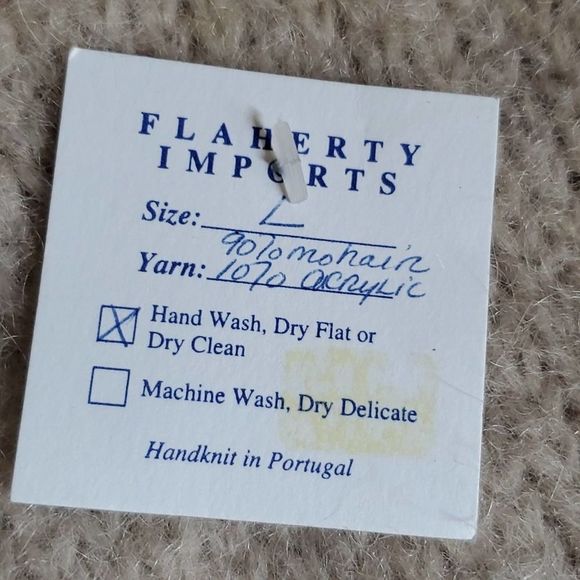 NWT Flaherty Imports Kennebunkport Tan Embroidered Cardigan - Picture 8 of 8